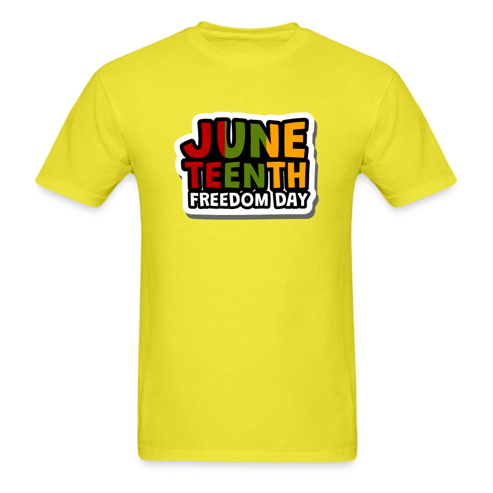 Juneteenth Freedom Day T-Shirt - yellow