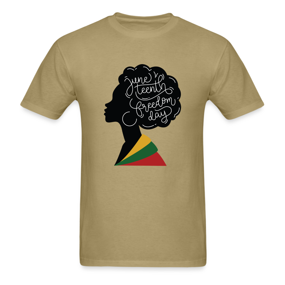 Juneteenth Freedom Celebration T-Shirt - khaki