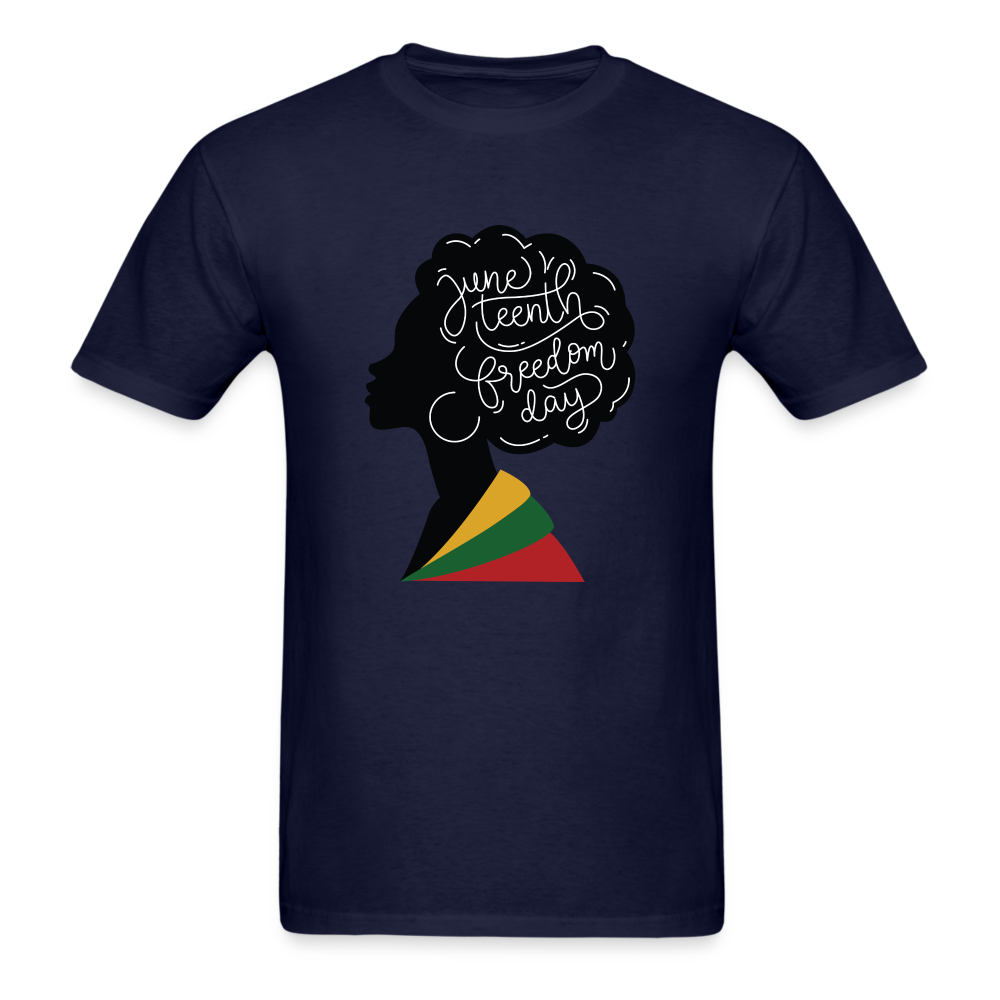 Juneteenth Freedom Celebration T-Shirt - navy