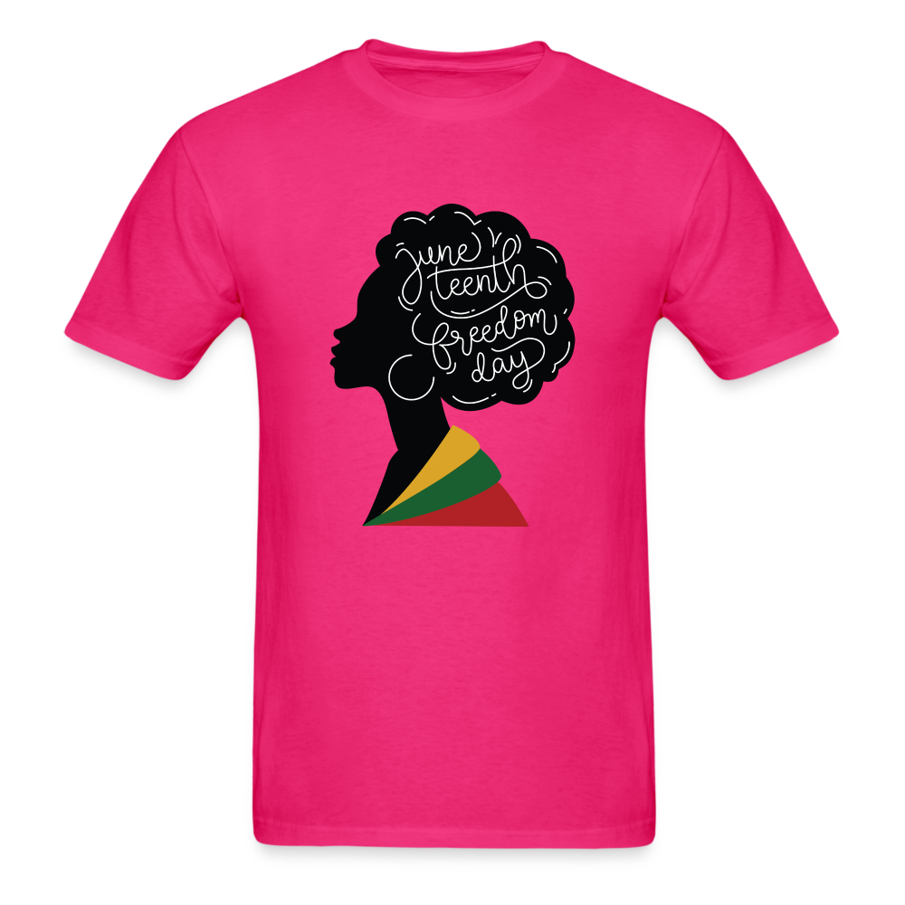 Juneteenth Freedom Celebration T-Shirt - fuchsia
