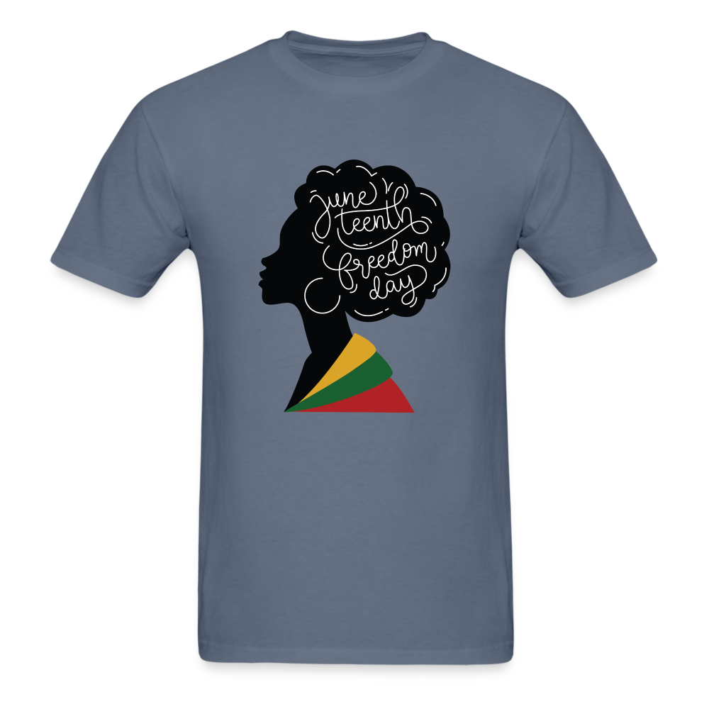Juneteenth Freedom Celebration T-Shirt - denim