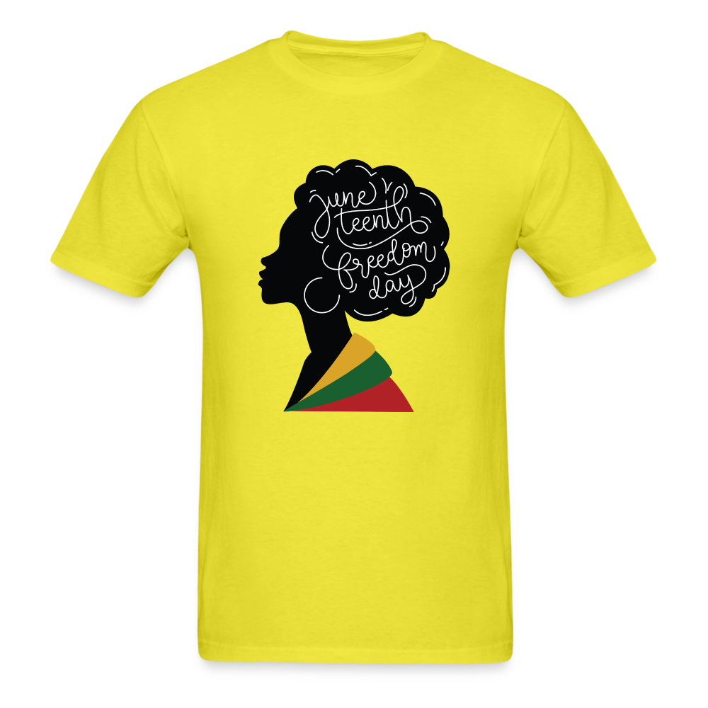 Juneteenth Freedom Celebration T-Shirt - yellow