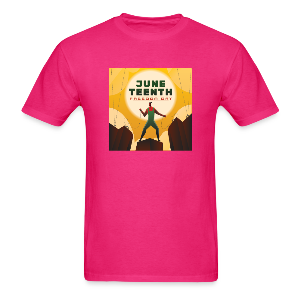 Juneteenth Break Away T-Shirt - fuchsia