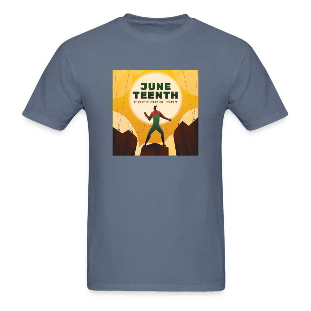 Juneteenth Break Away T-Shirt - denim