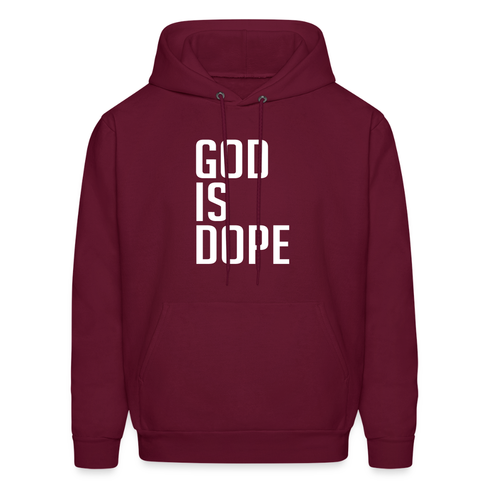 God is Dope Hoodie - burgundy