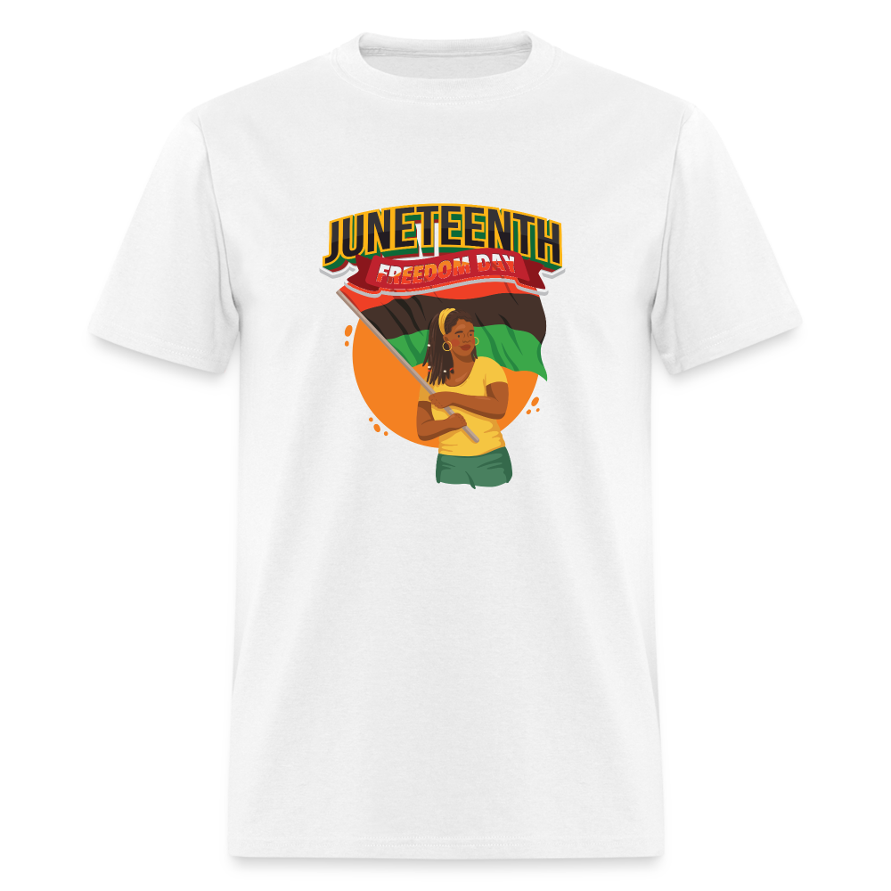 Juneteenth Freedom Day Flag T-Shirt - white