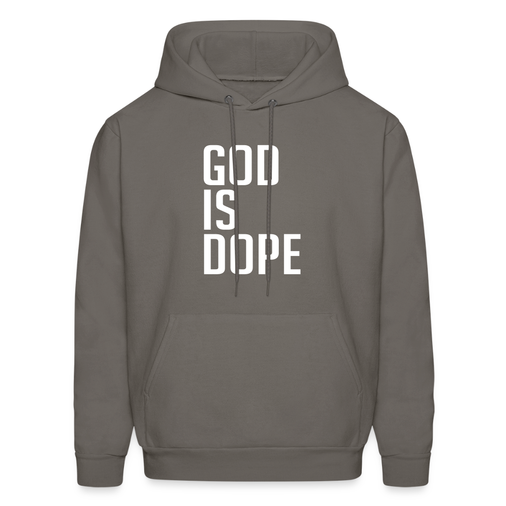 God is Dope Hoodie - asphalt gray