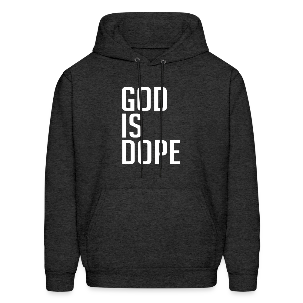 God is Dope Hoodie - charcoal grey
