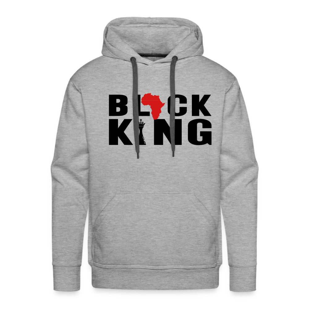 Black King - Men's Hoodie - heather grey