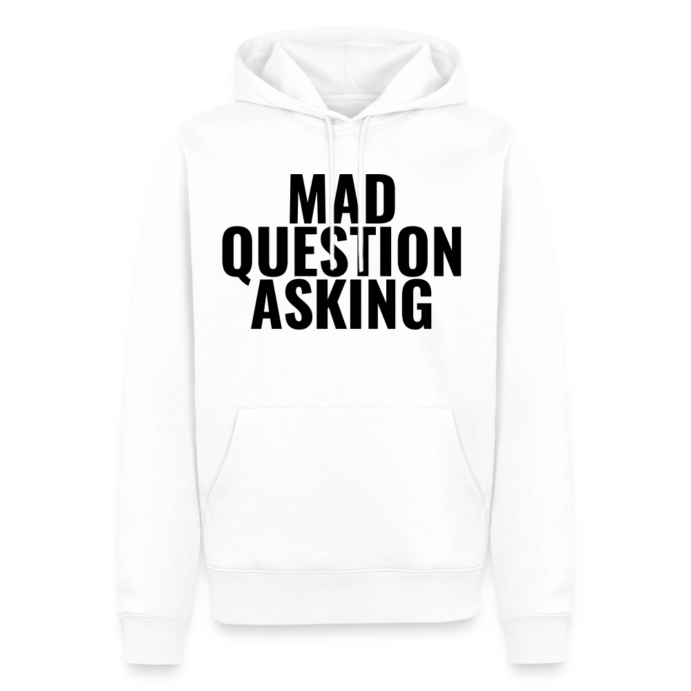 Mad Question Asking Hoodie - white