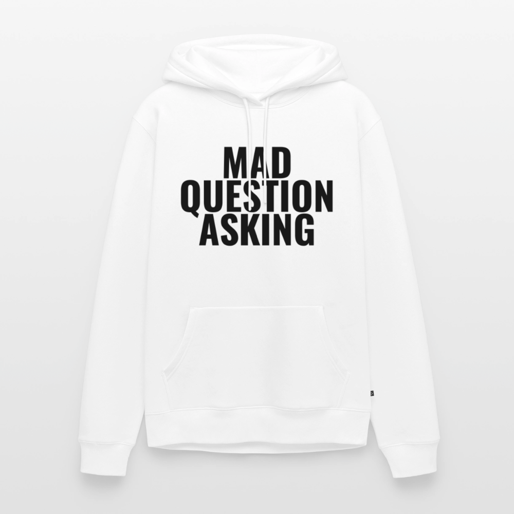 Mad Question Asking Hoodie - white