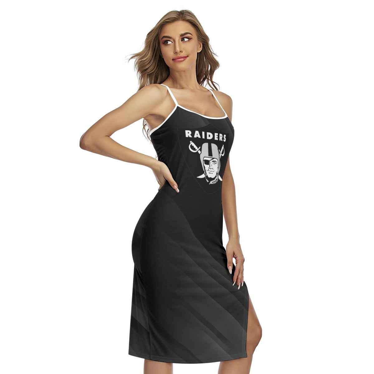 Las Vegas Raiders Pirate Shield Back Cross Cami Dress