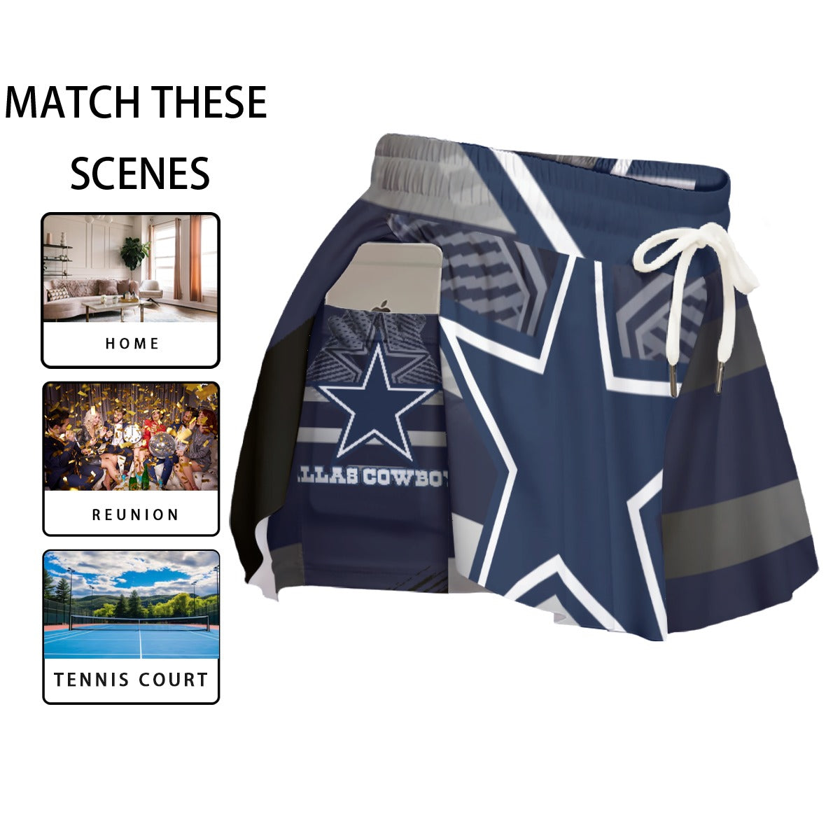 Dallas Cowboys Women's Sports Skort With Pocket