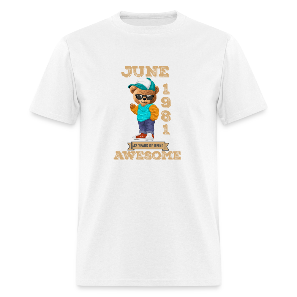 42 Years of Awesome Bear T-Shirt - white