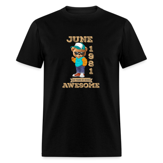 42 Years of Awesome Bear T-Shirt - black