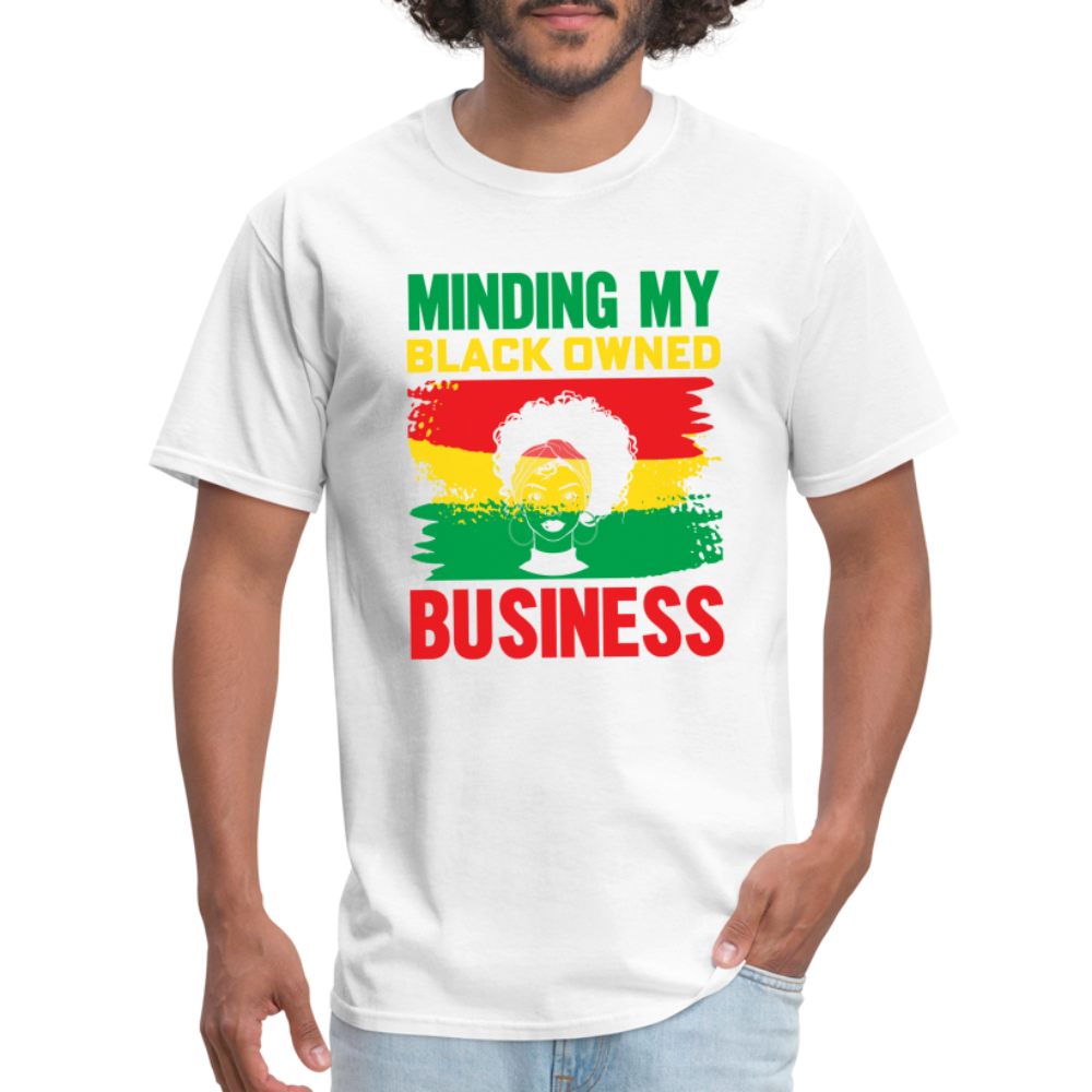 Minding My Black Owned Business - white