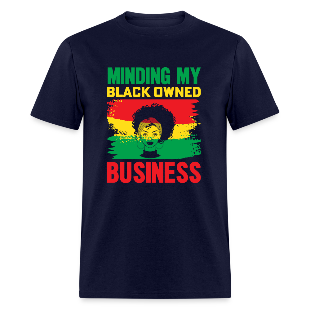 Minding My Black Owned Business - navy