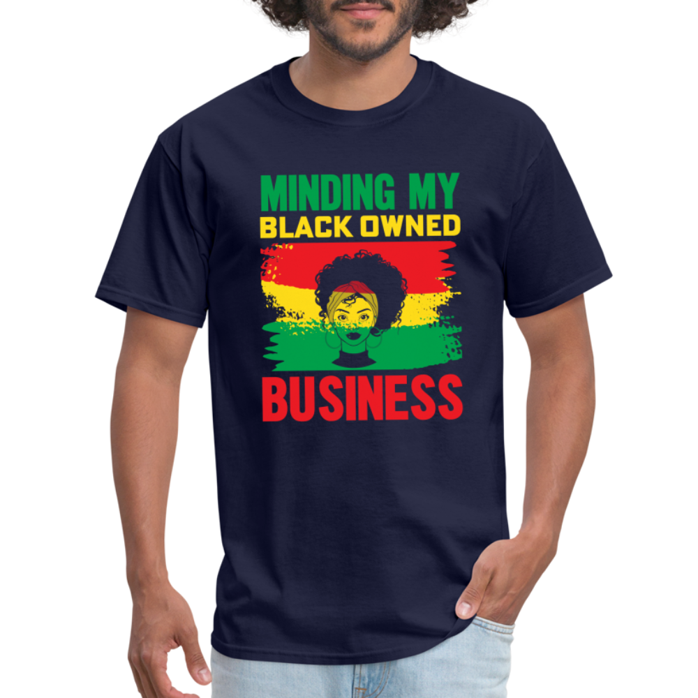 Minding My Black Owned Business - navy