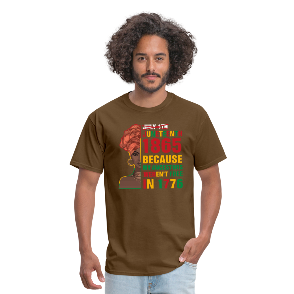 Black Independence Day T-Shirt - brown