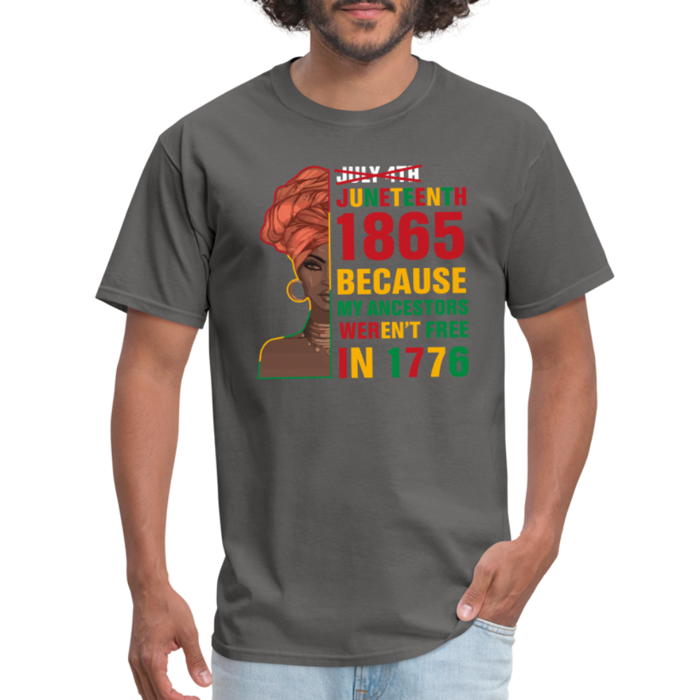 Black Independence Day T-Shirt - charcoal