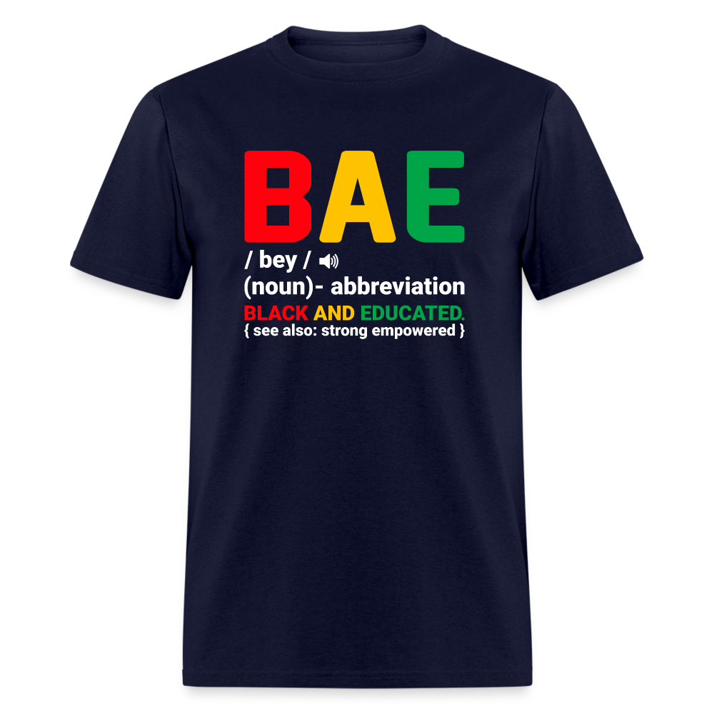 BAE  - Black and Educated T-Shirt - navy
