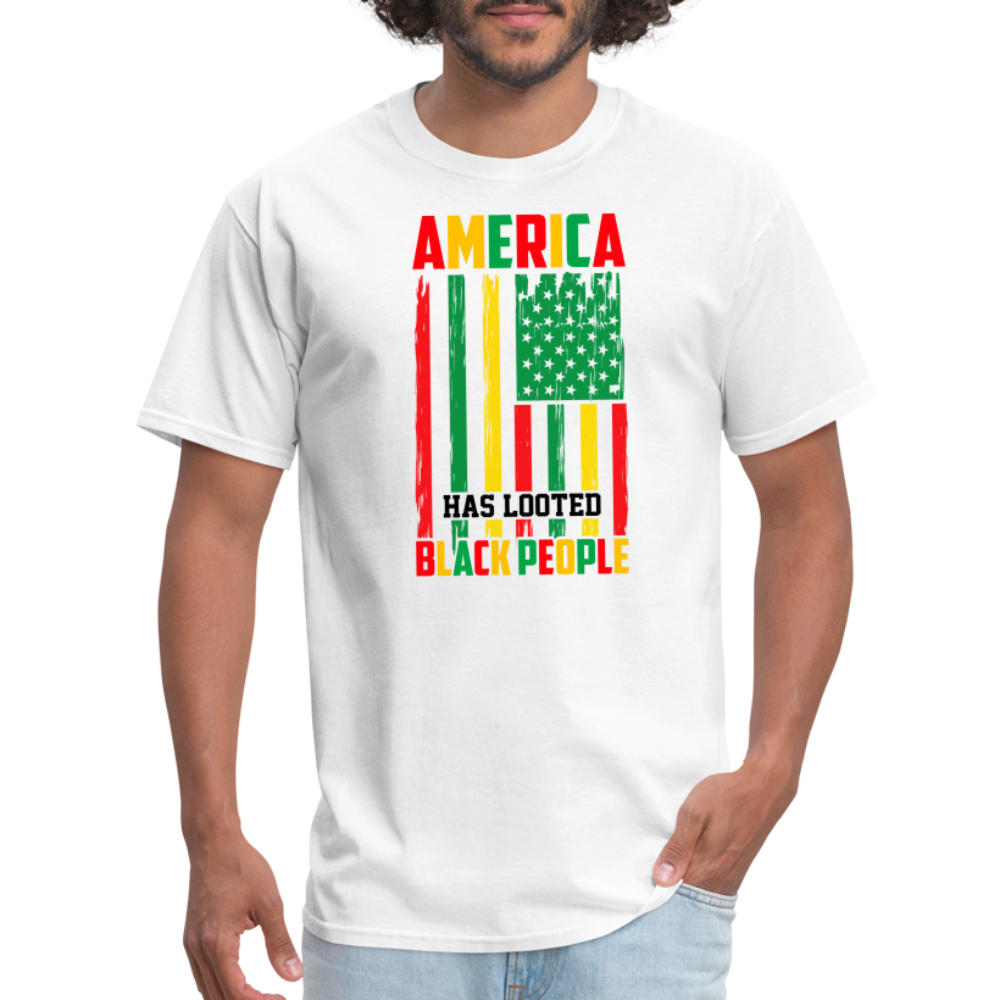 Looted Black People T-Shirt - white