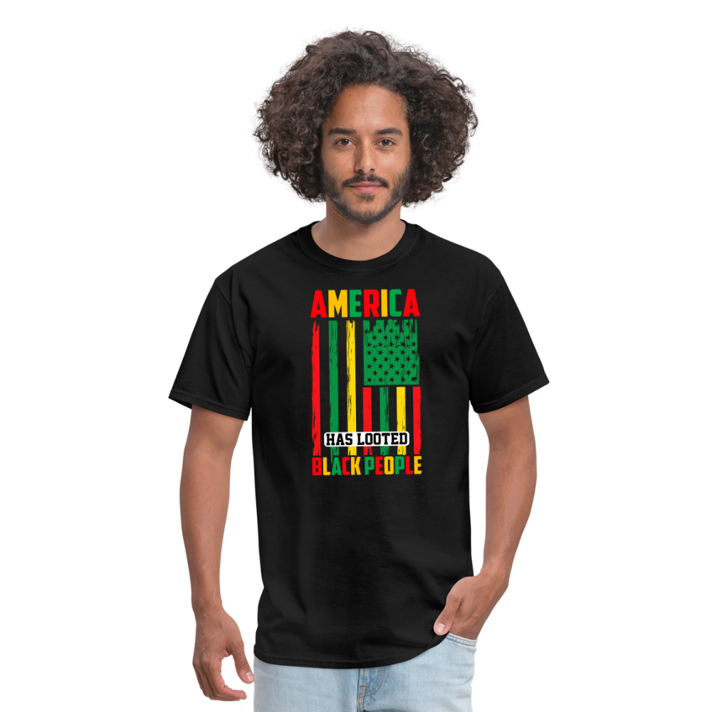 Looted Black People T-Shirt - black