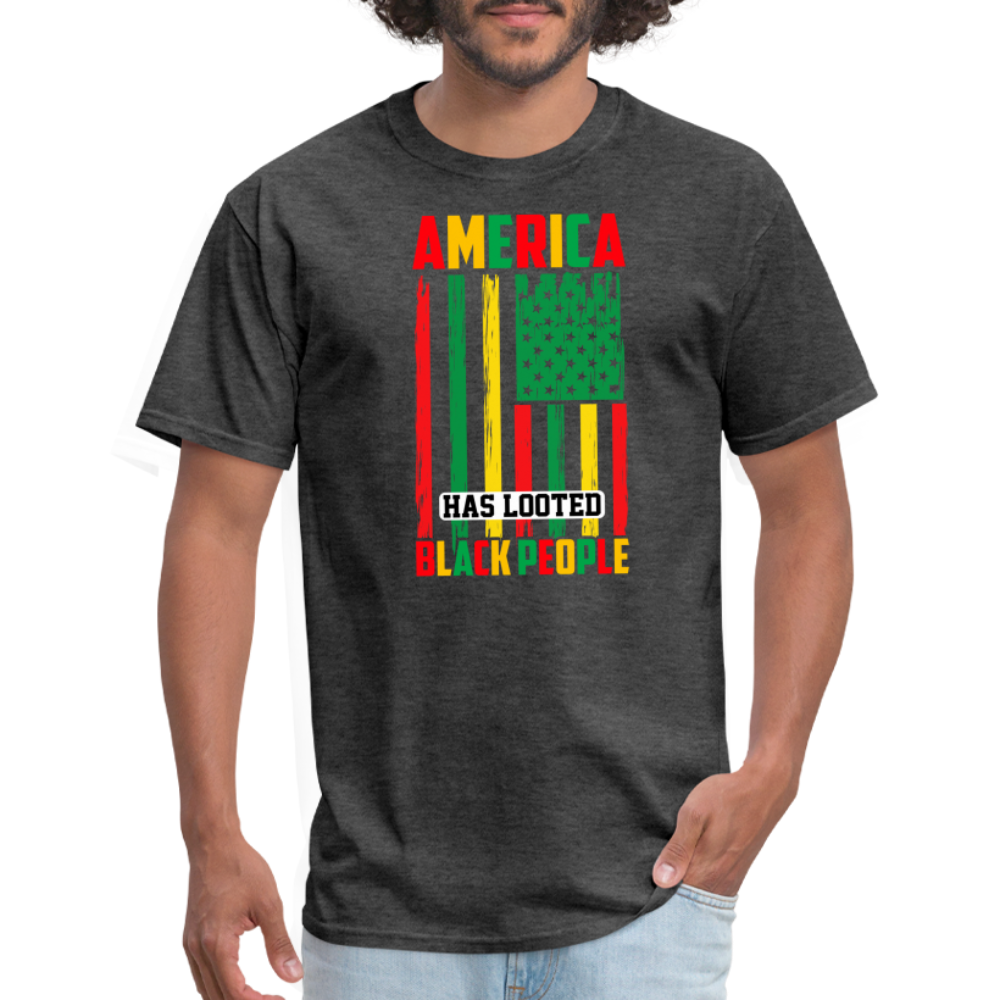 Looted Black People T-Shirt - heather black
