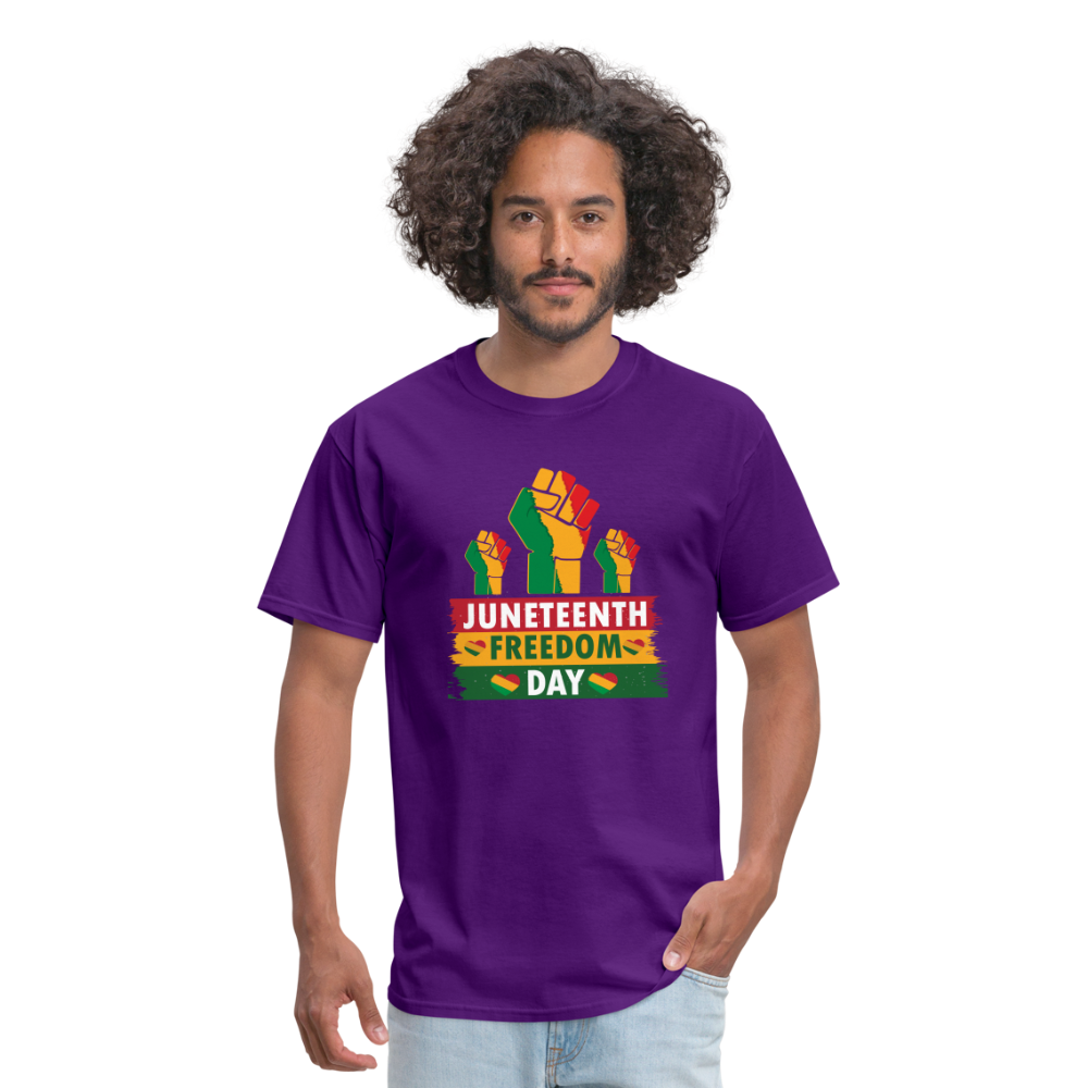 Juneteenth Fist T-Shirt - purple