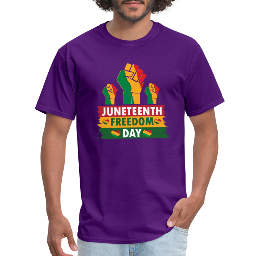 Juneteenth Fist T-Shirt - purple