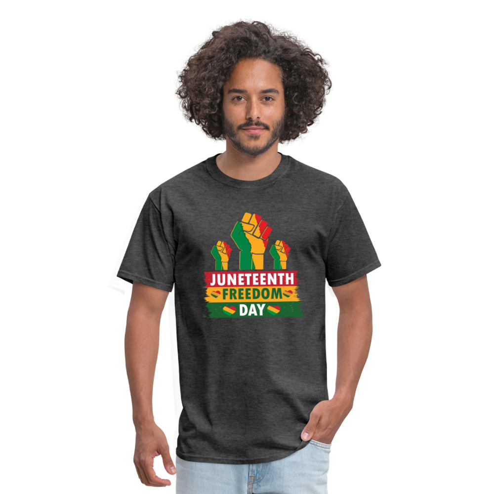 Juneteenth Fist T-Shirt - heather black