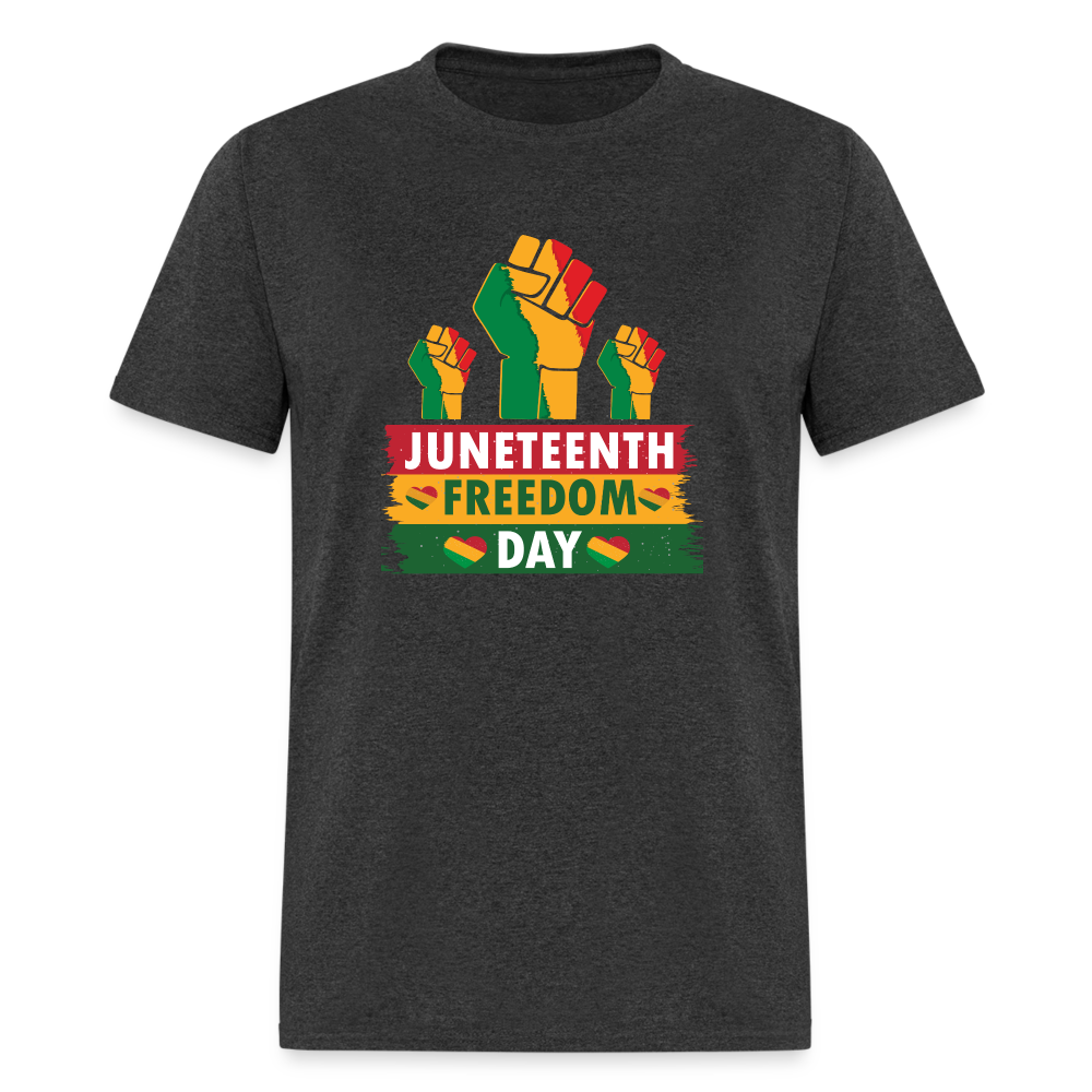 Juneteenth Fist T-Shirt - heather black