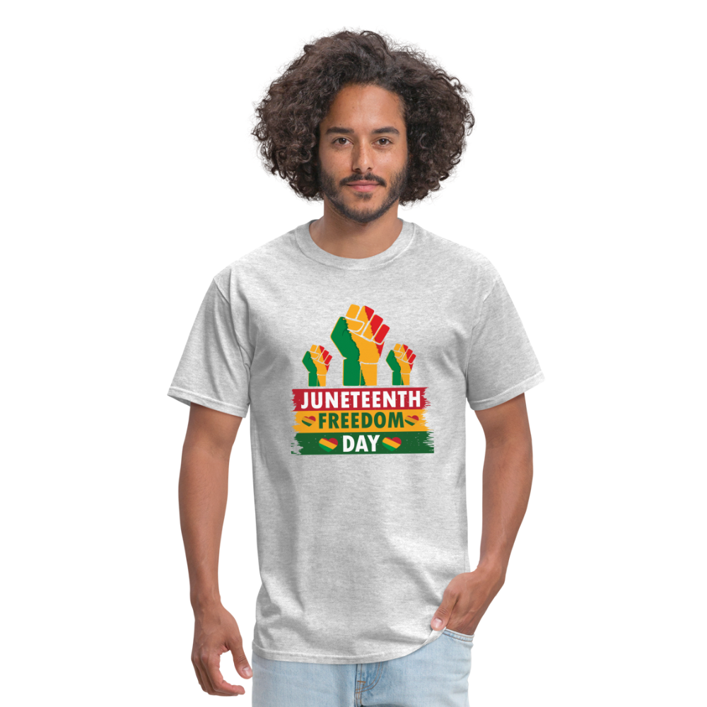 Juneteenth Fist T-Shirt - heather gray