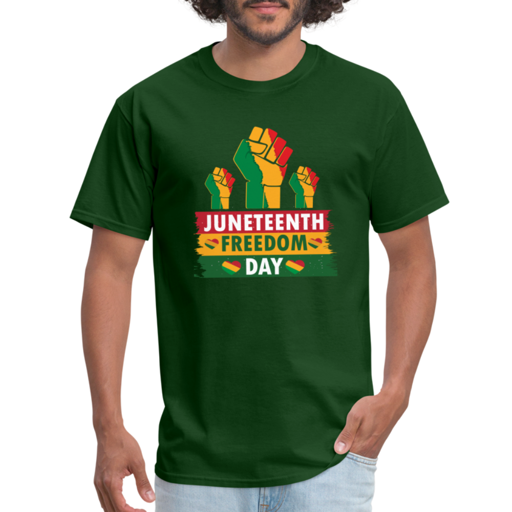 Juneteenth Fist T-Shirt - forest green