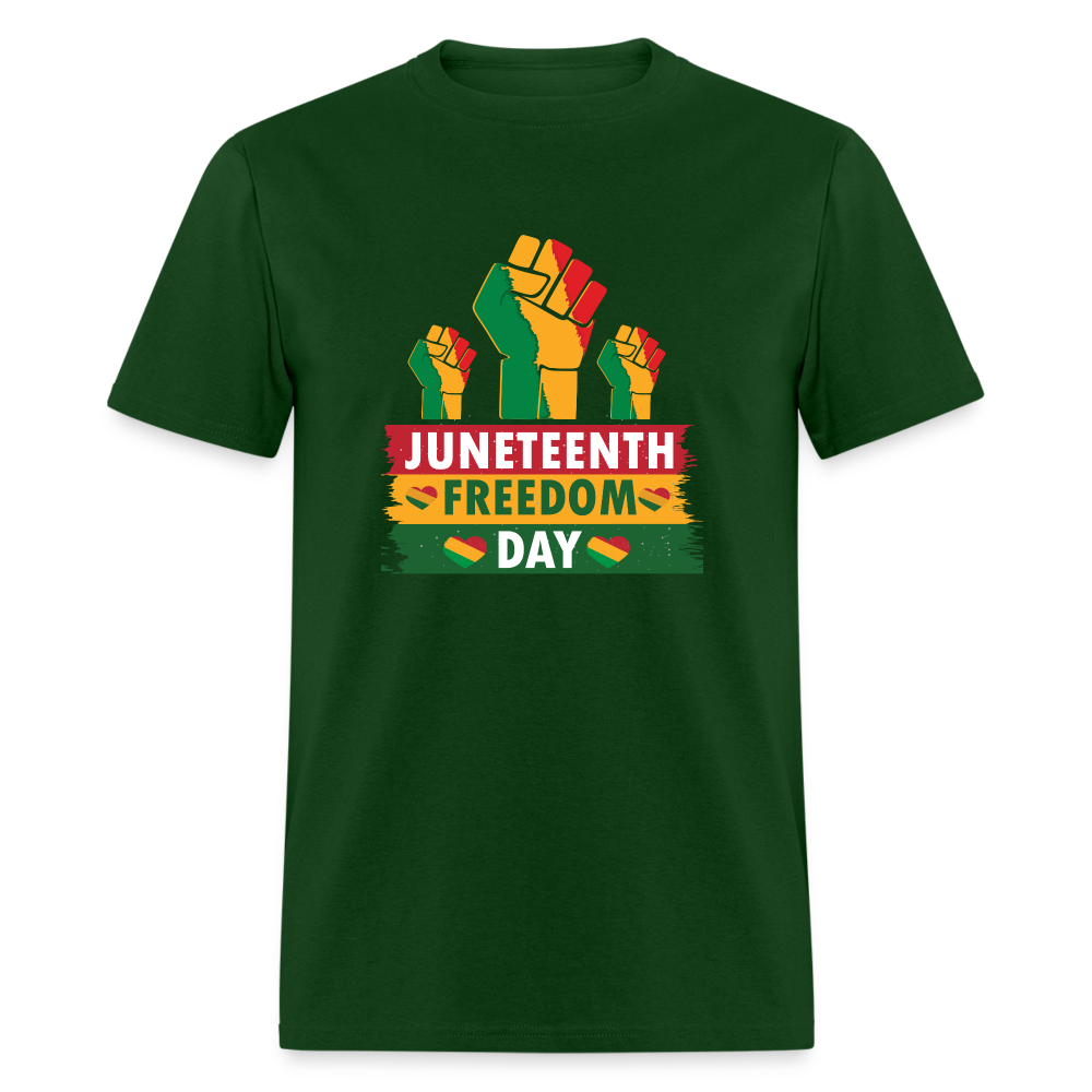 Juneteenth Fist T-Shirt - forest green