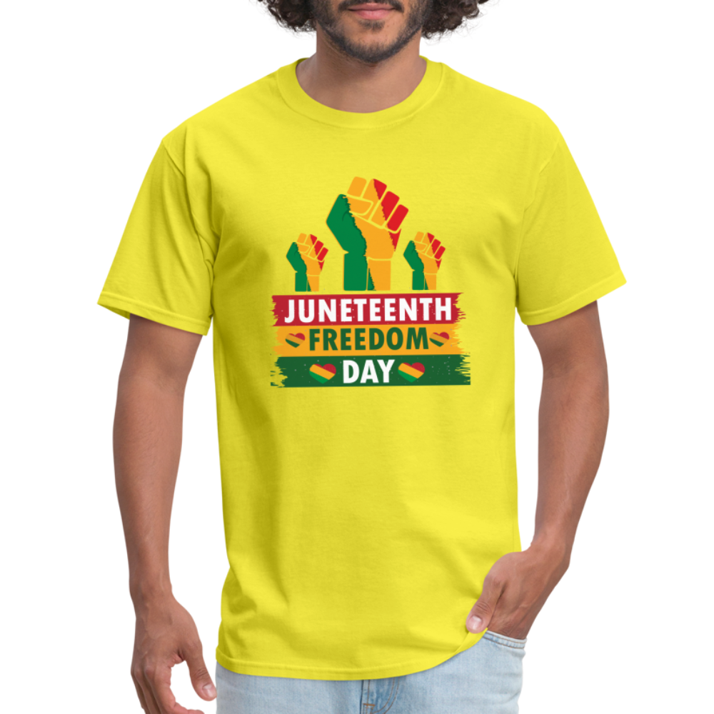 Juneteenth Fist T-Shirt - yellow