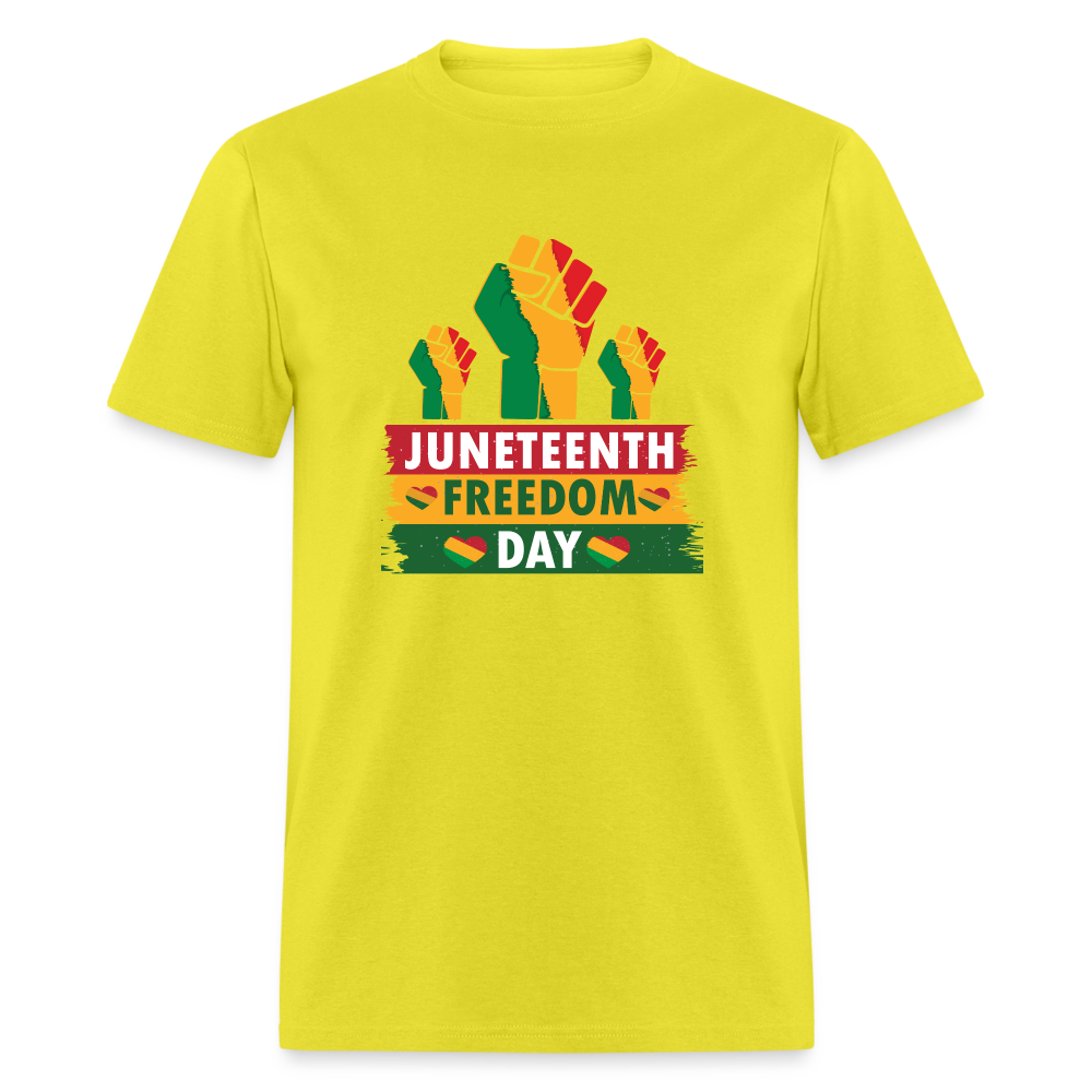 Juneteenth Fist T-Shirt - yellow