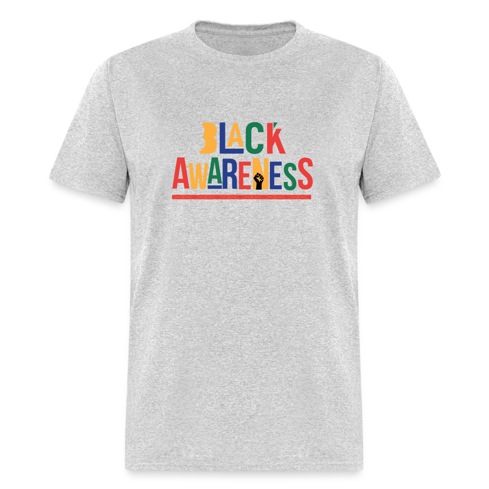 Black Awareness T-Shirt - heather gray