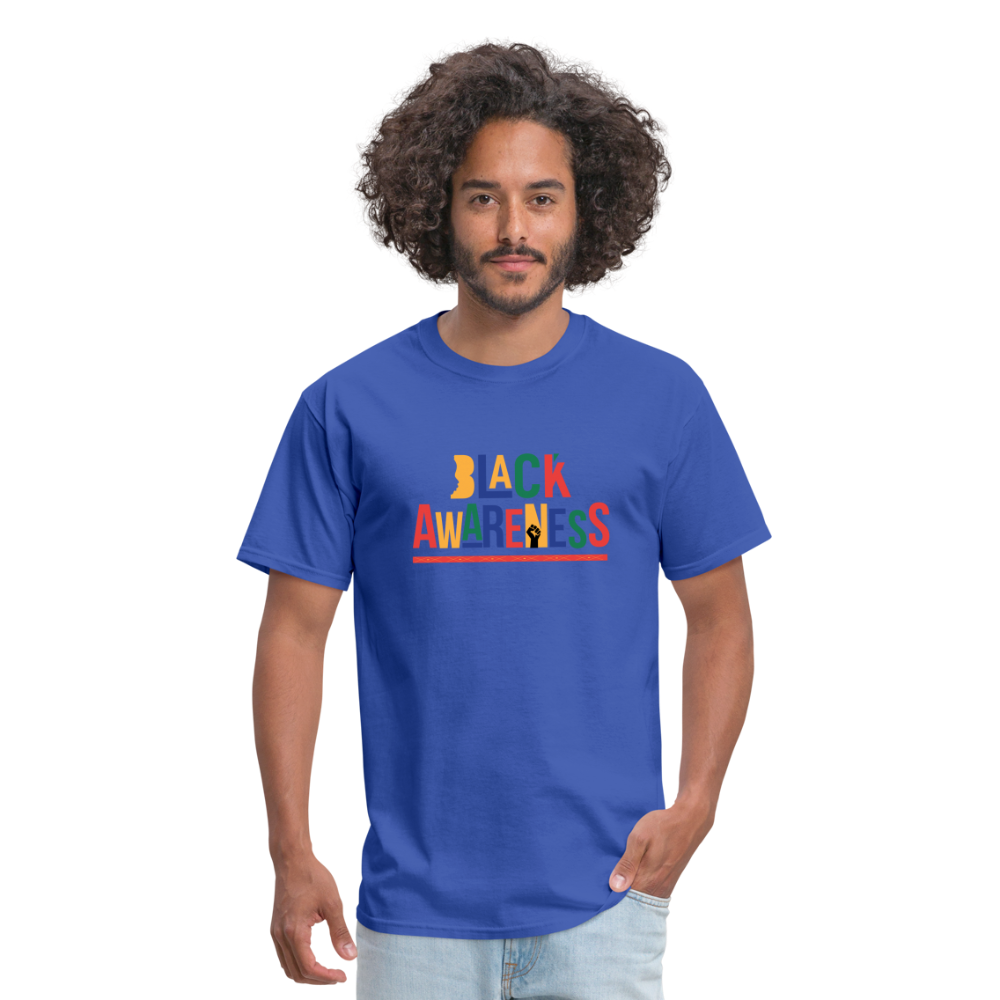 Black Awareness T-Shirt - royal blue