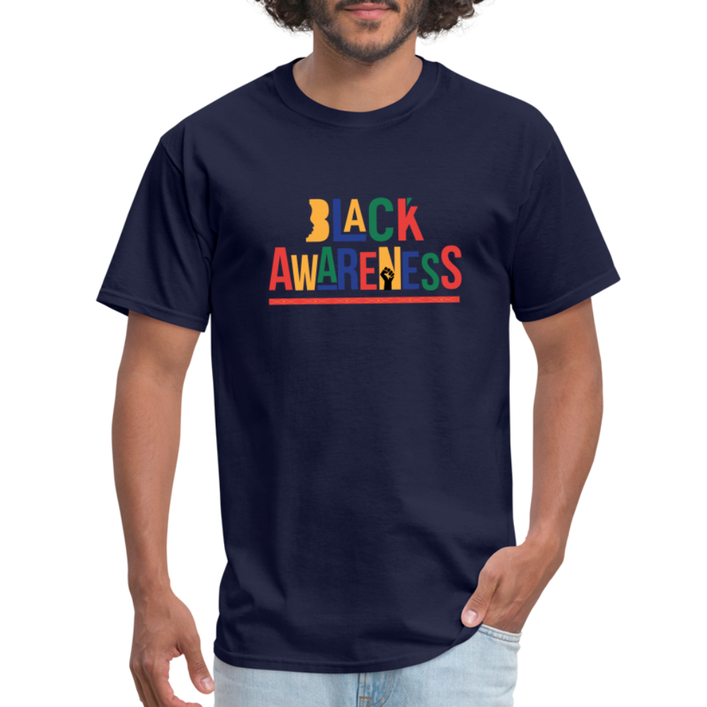 Black Awareness T-Shirt - navy