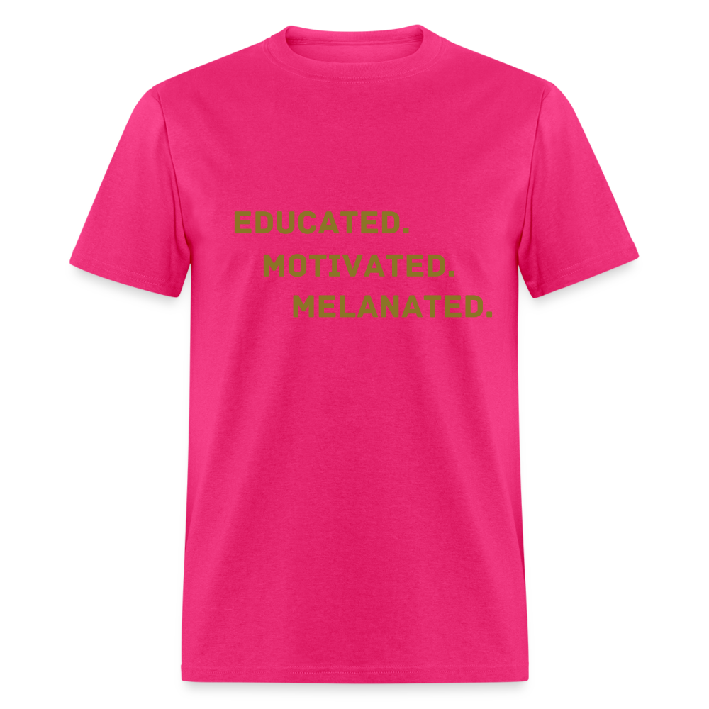 EDUCATED MOTIVATED MELANATED Unisex Classic T-Shirt - fuchsia