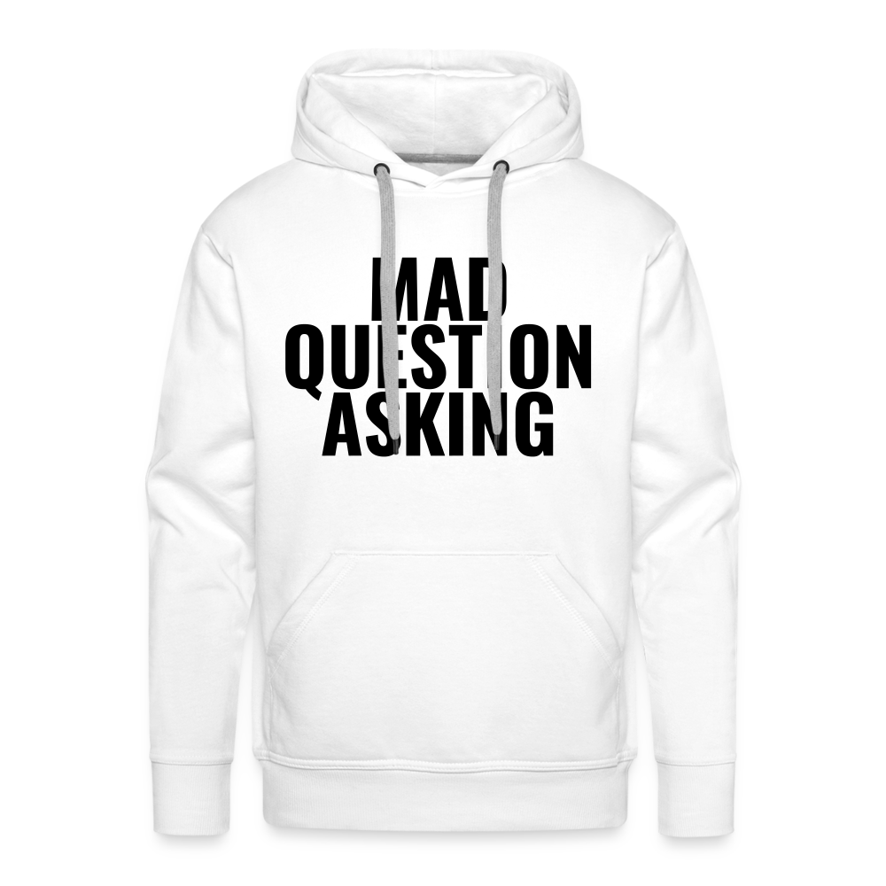 Mad Question Asking Hoodie - white