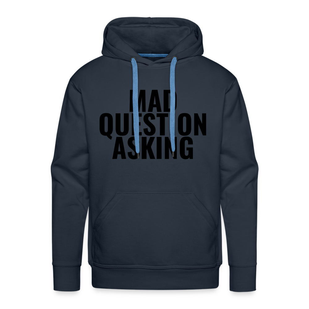 Mad Question Asking Hoodie - navy