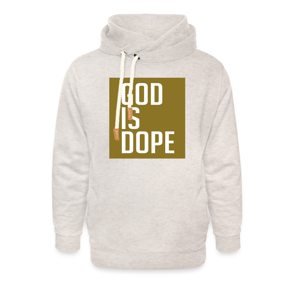 God is Dope Hoodie - heather oatmeal