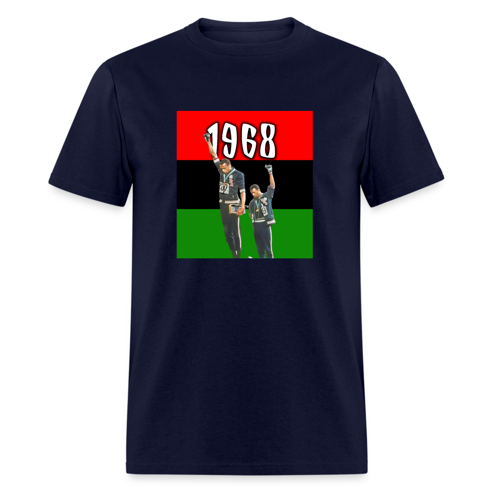 Tommie Smith and John Carlos Unisex T-Shirt - navy