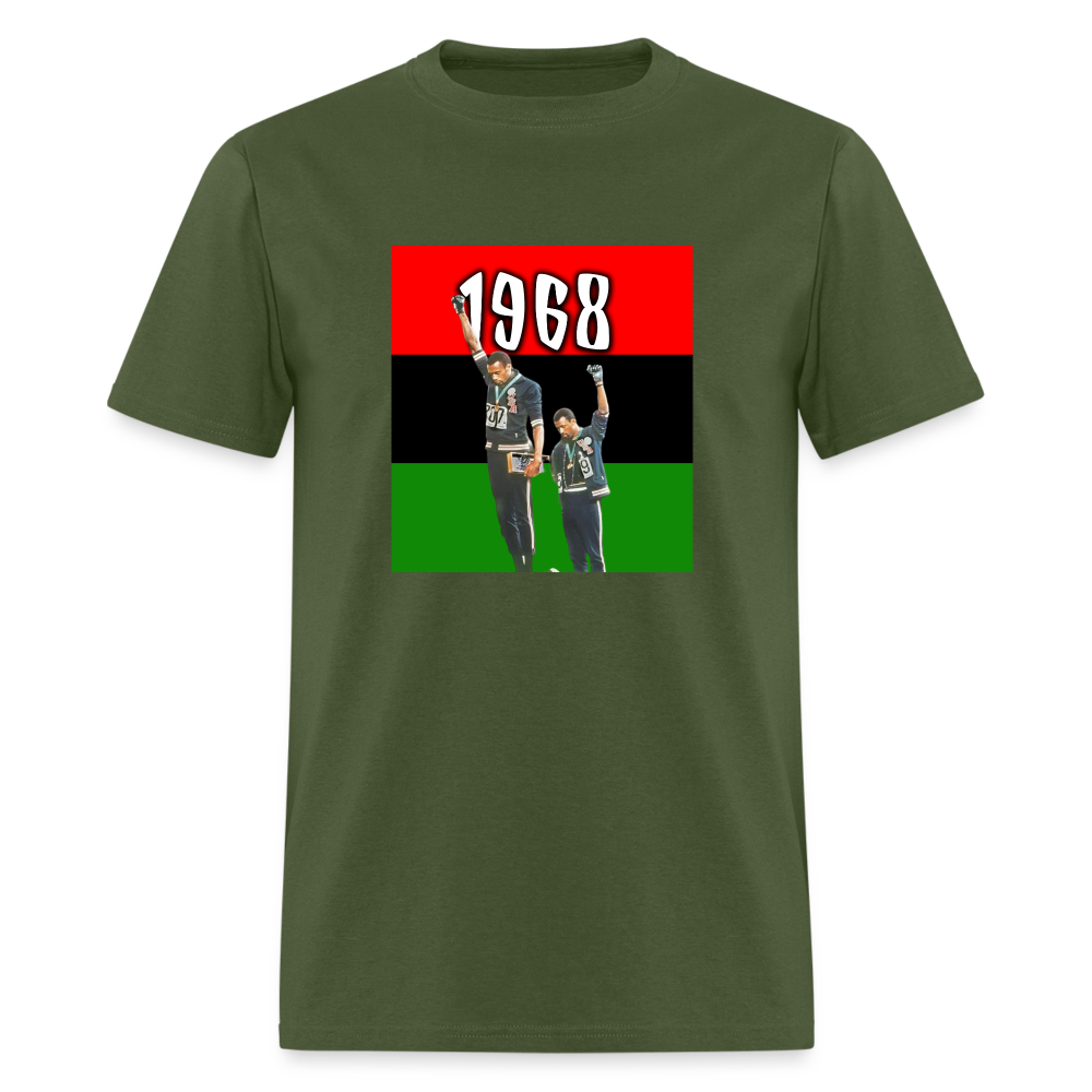 Tommie Smith and John Carlos Unisex T-Shirt - military green