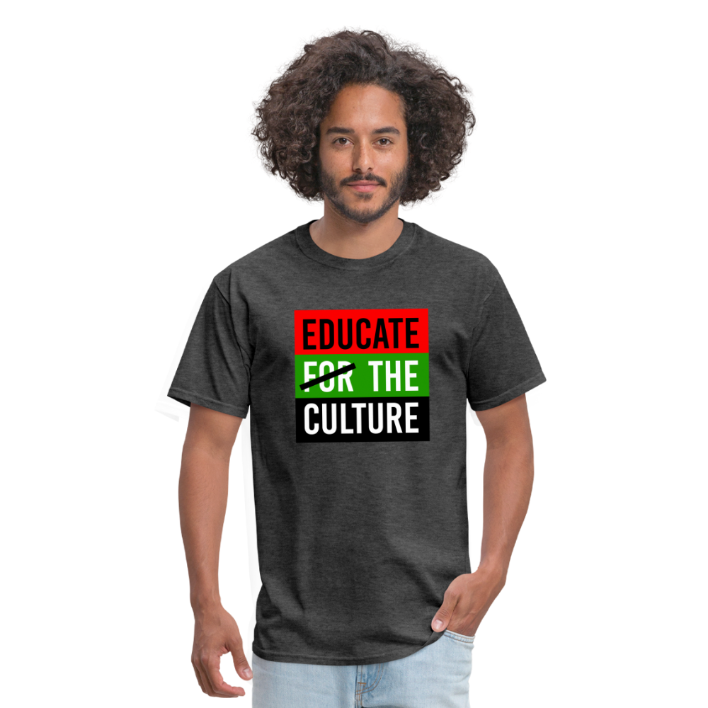 Educate The Culture T-Shirt - heather black