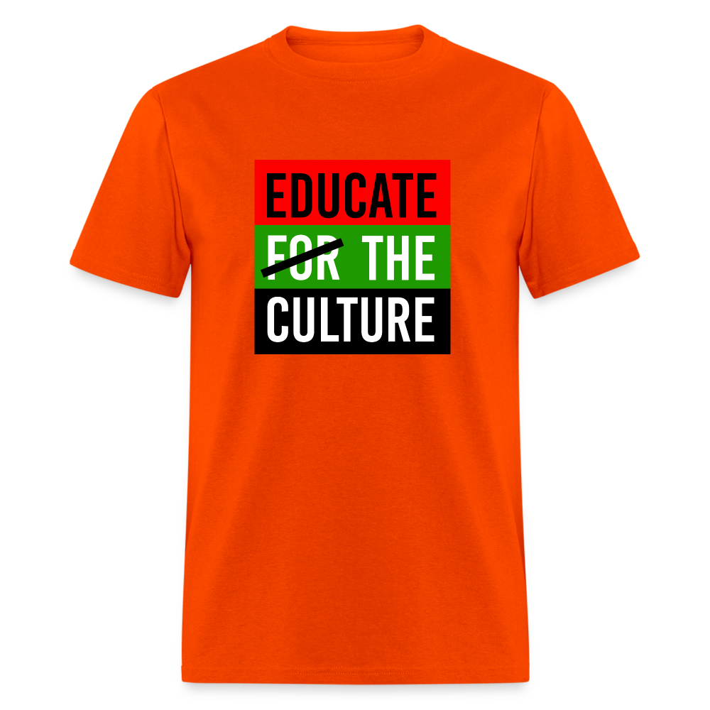 Educate The Culture T-Shirt - orange