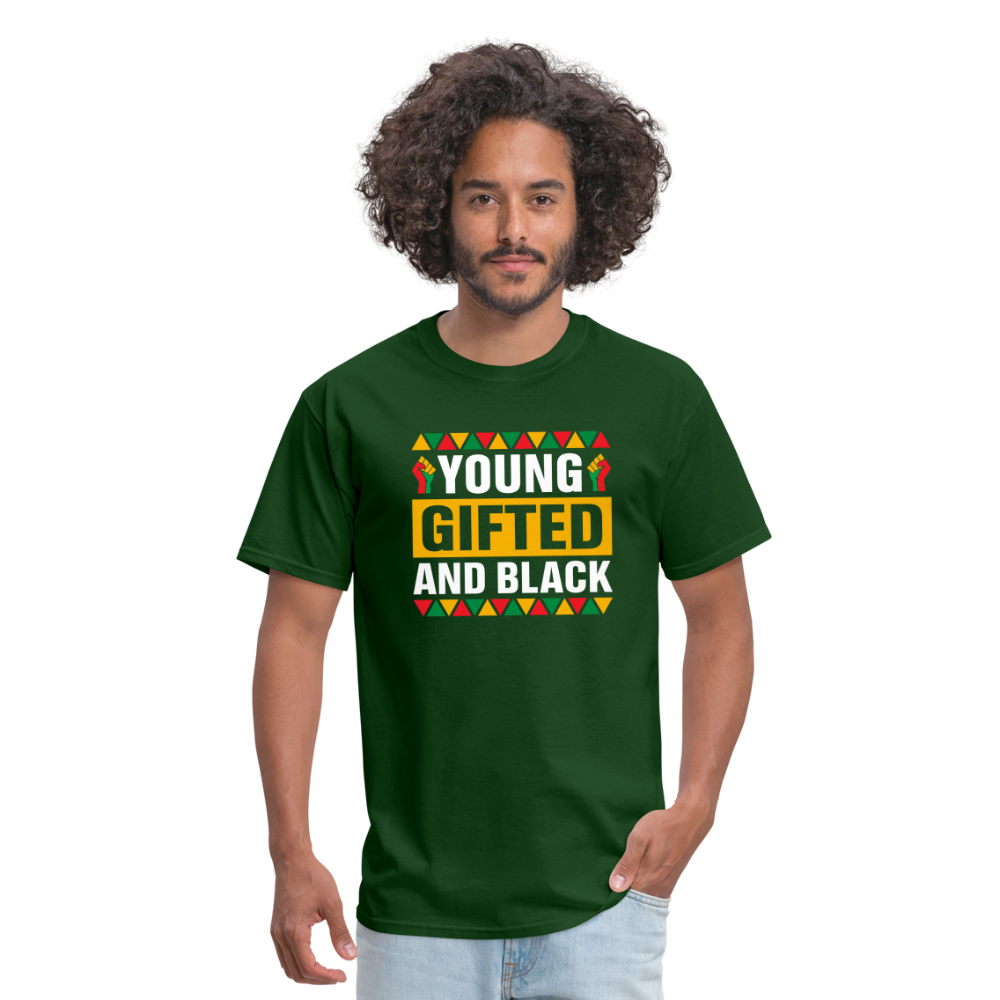 Young, Gifted and Black - Unisex Classic T-Shirt - forest green