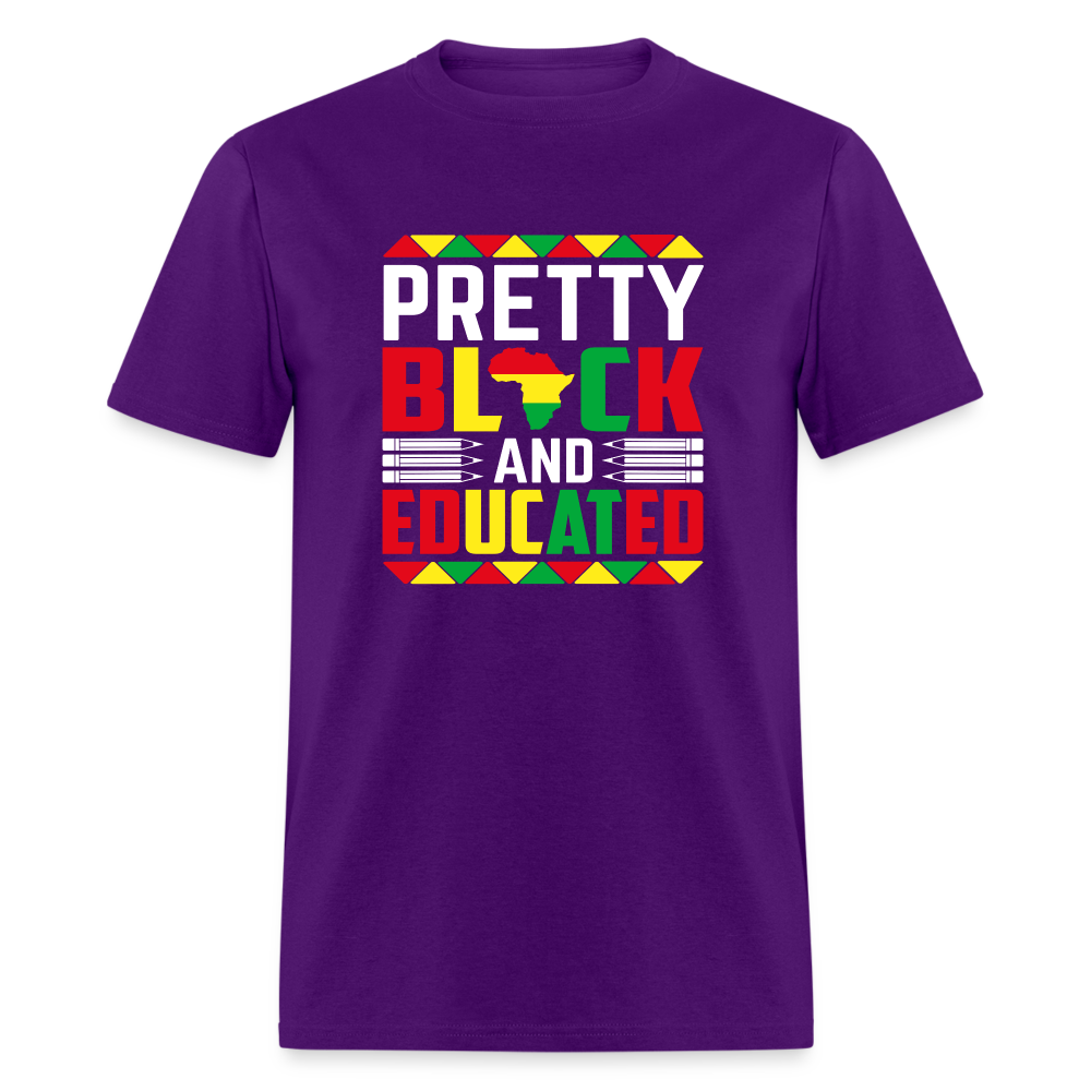 Pretty Black and Educated - Unisex Classic T-Shirt - purple